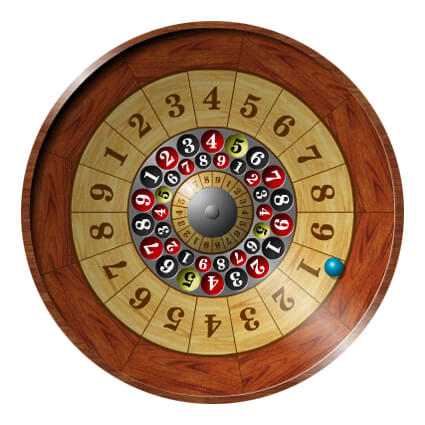 Zero-less roulette wheel