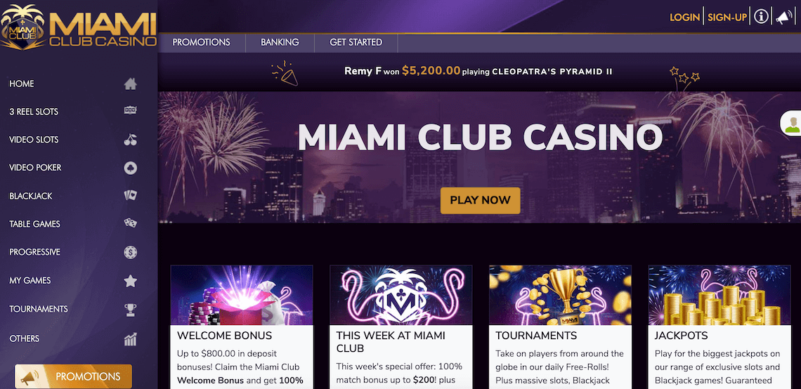 Miami Club Casino 30 FS