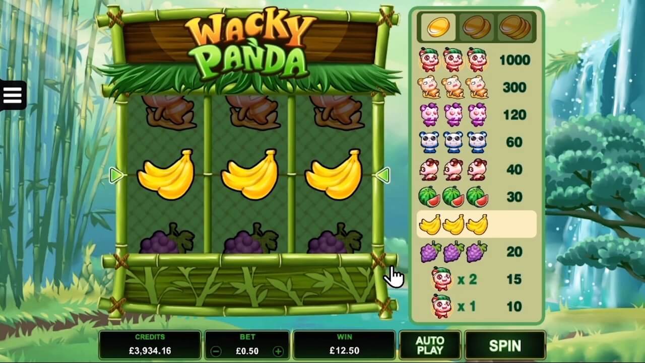 Wacky Panda Slot Game Screenshot